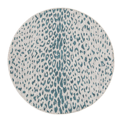Teal Samburu Indoor/Outdoor Safari Rug
