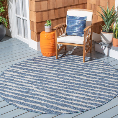 Mckinney Performance Striped Indoor/Outdoor Area Rug