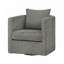 Fauteuil demi-tonneau gris pivotant-1640729252