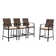 Metal Outdoor 160.02cm Stool with Cushion
