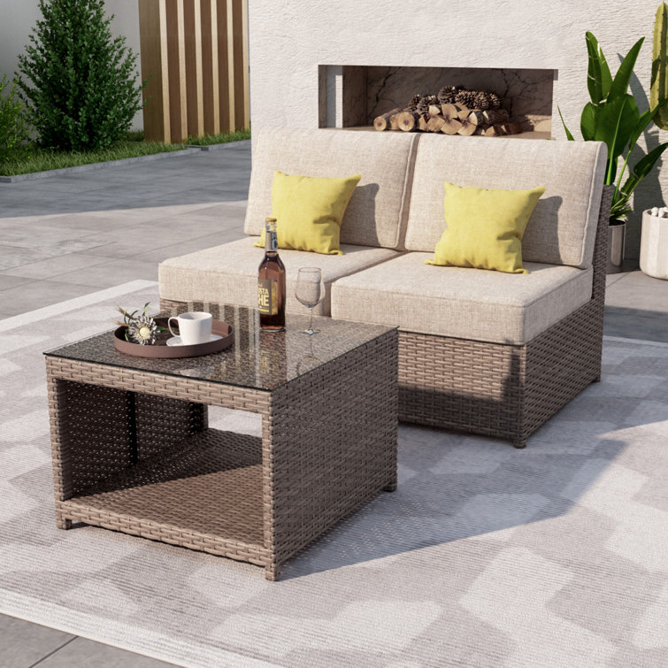 Amberson Fully Assembled 2-Person Seating Group with Cushions