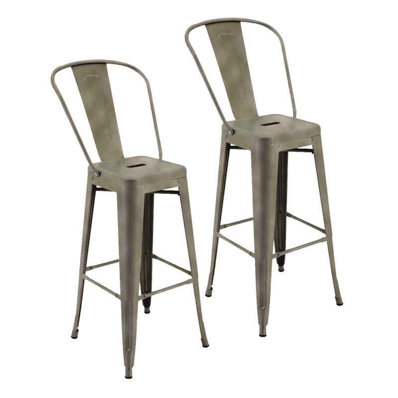 Nostrand Bar Stool, Gunmetal Gray, 30.3''
