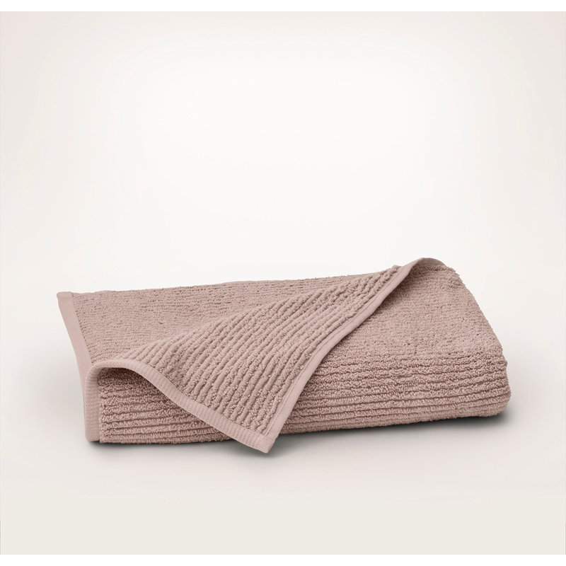 Turkish Ribbed Ribbed Bath Towel, Dusty Rose