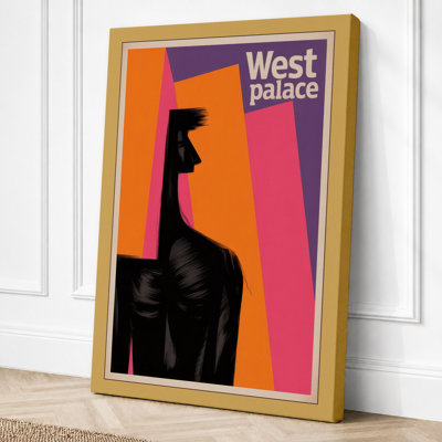 West Palace Giraffe Mid-Century 1 Piece Wrapped Canvas Wall Art