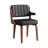 Mid-Century Modern Faux Leather Upholstered Dining Arm Chair , Wood Frame Side Chairs for Dining Room, Kitchen and Living Room-442372192-447999986
