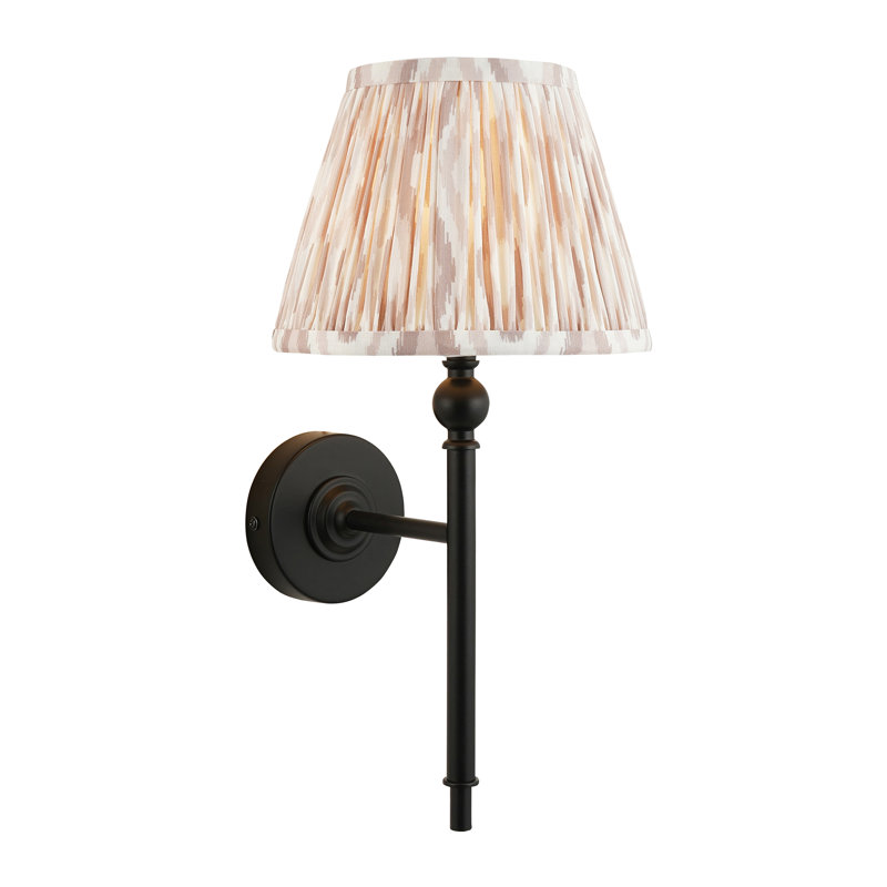 Welby Steel Armed Sconce, Beige