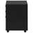 Black Laminate Rolling File Container, For Neat Office Organization Cabinet In Laminate, With Adequate Storage Drawers