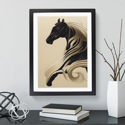 XV1022-791X Art Nouveau Horse No.5 - Single Picture Frame Print