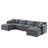 Chenille Modular Sectional Sofa with Deep Seating and Movable Ottomans-1350274080
