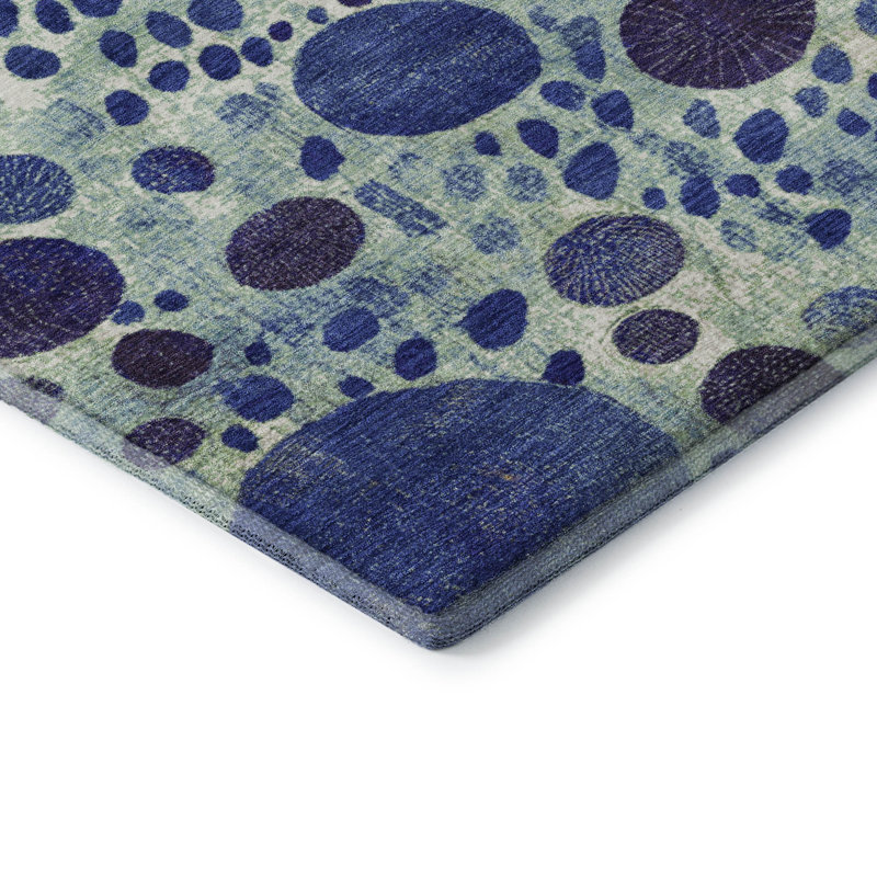 Premium Machine Washable Farolt AMF1895 Geometric Rug/AMF1895NA, Round 8'