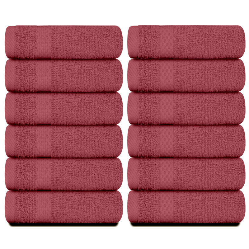 Essuie-mains 100% coton Aldene, Bourgogne