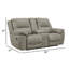 Causeuse inclinable manuelle double Zane 80 po Zane-110740855