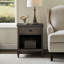 Table de chevet brun antique