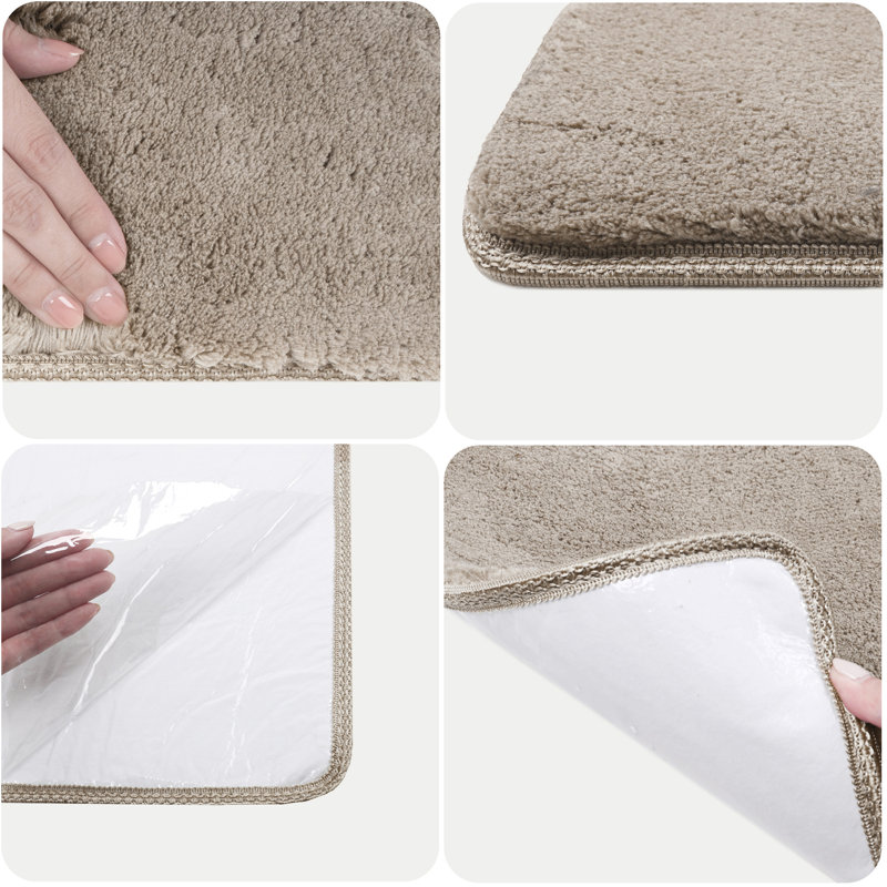 Housse pour tapis d'escalier moelleux 8 po x 30 po 12 pièces, Gris crème