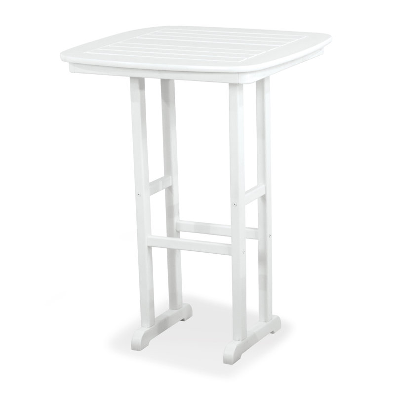 POLYWOOD Nautical 31" Bar Table, White