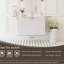 Meuble-lavabo flottant 36 po, comptoir à surface solide, tiroirs à fermeture en douceur, entièrement assemblé, blanc brillant pour style 36 po avec lavabo, blanc, comptoir en résine durable
