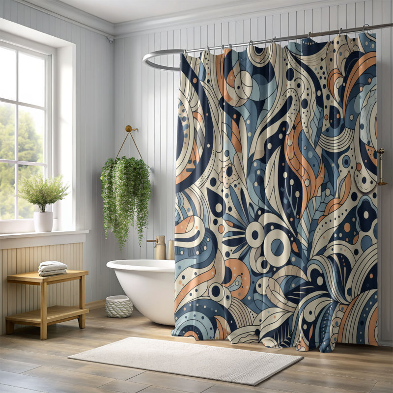 Rideau de douche standard 70 pièces, H 74 po x l 71 po