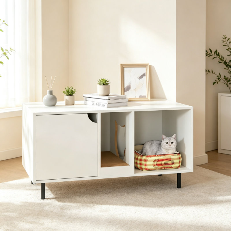 Litter Box Enclosure, White