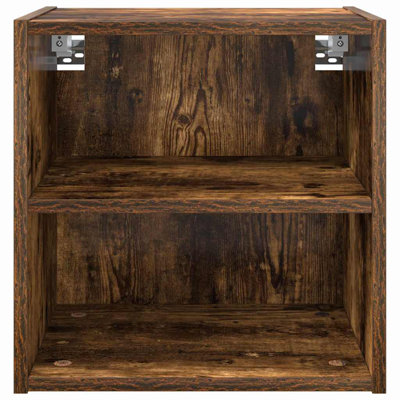 Vidaxl Hanging Cabinet With Storage Riga Black Oak 30 X 29.5 X 40 Cm
