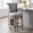 Elveria Classic Upholstered Bar Stools With Wooden Frame And Nailhead Trim-106913302-106913307