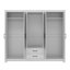 Limestone 6 Door 2 Drawer Wardrobe with Mirror-119009980