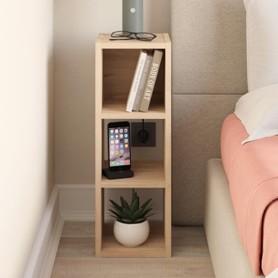 24cm W Manufactured Wood Bedside Table