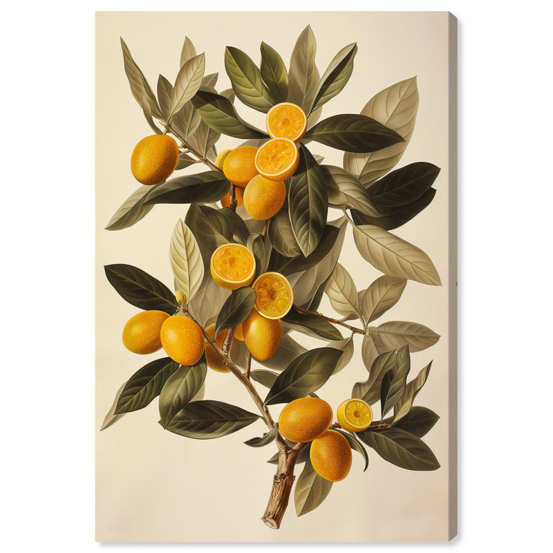 «Orange Oasis Glow» par Art Remedy, H 15 po x l 10 po, Toile tendue