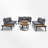 Acacia 6 - Person Modular Patio Conversation Set with Cushions-1028064281