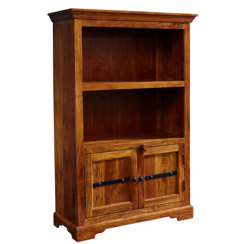 Oxford 148cm H x 98cm W Solid Wood Standard Bookcase, Nougat