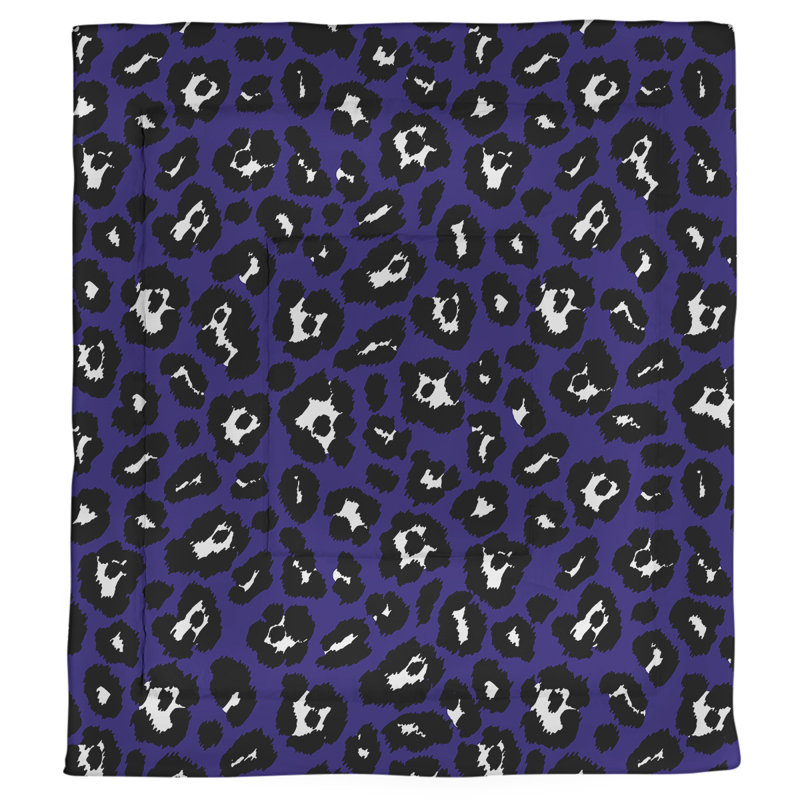 Polyester Animal Print Comforter, Twin XL Comforter, Blue/Orange