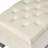 Button - Tufted And Diamond - Stitched Storage Ottoman, Beige