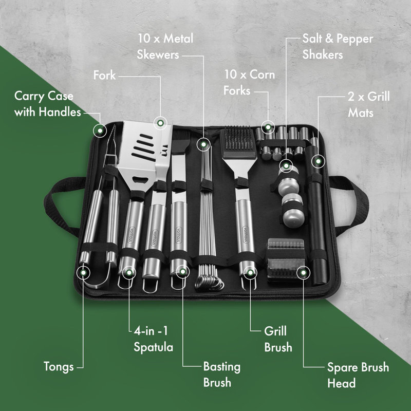 Grilling Tool Set In Box, 30 Pieces