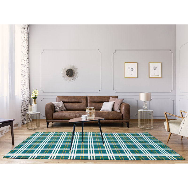 Plaid Indoor Rug, Rectangle 5' x 7'