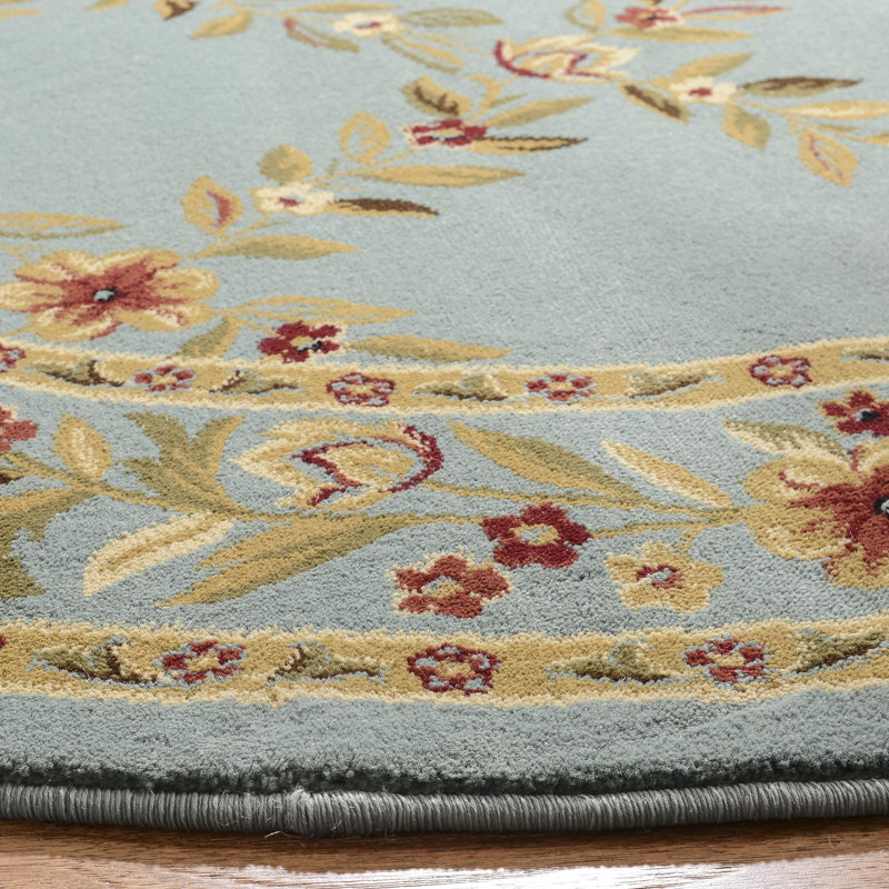 Klose Performance Floral Rug, Round 5'3"