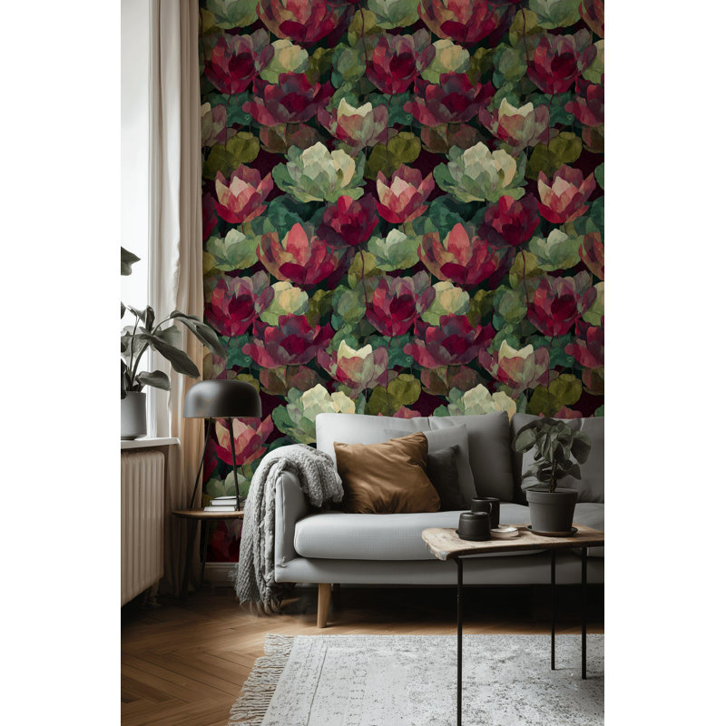 Papier peint floral avec aquarelle floral