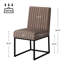 Chaise d'appoint rembourrée en tissu de polyester rayé H 19,9 po (ensemble de 6)-690252377-689483829