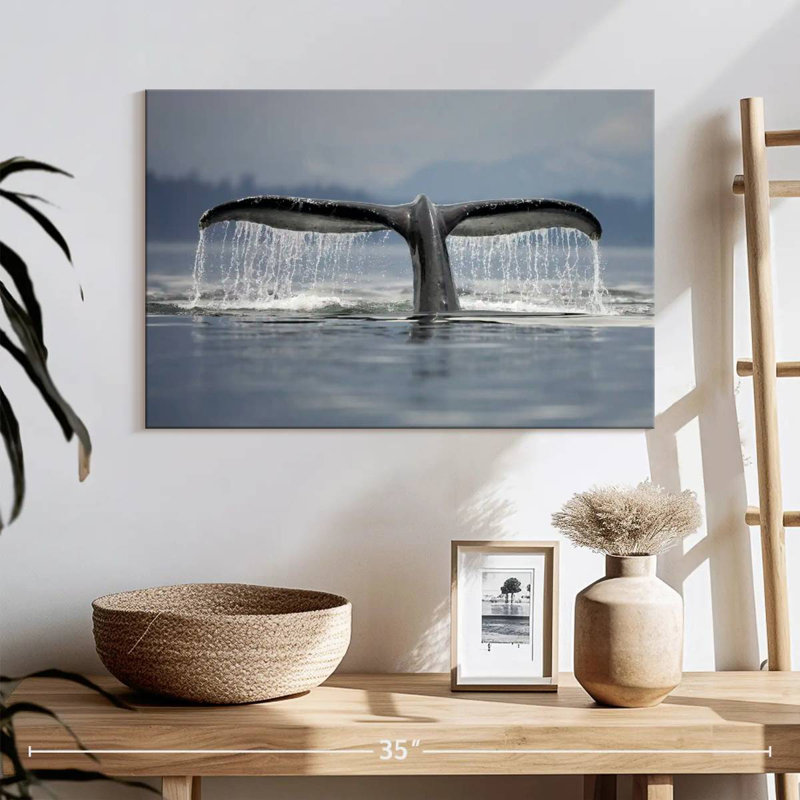 Diving Whale Tail, 16" H x 24" W