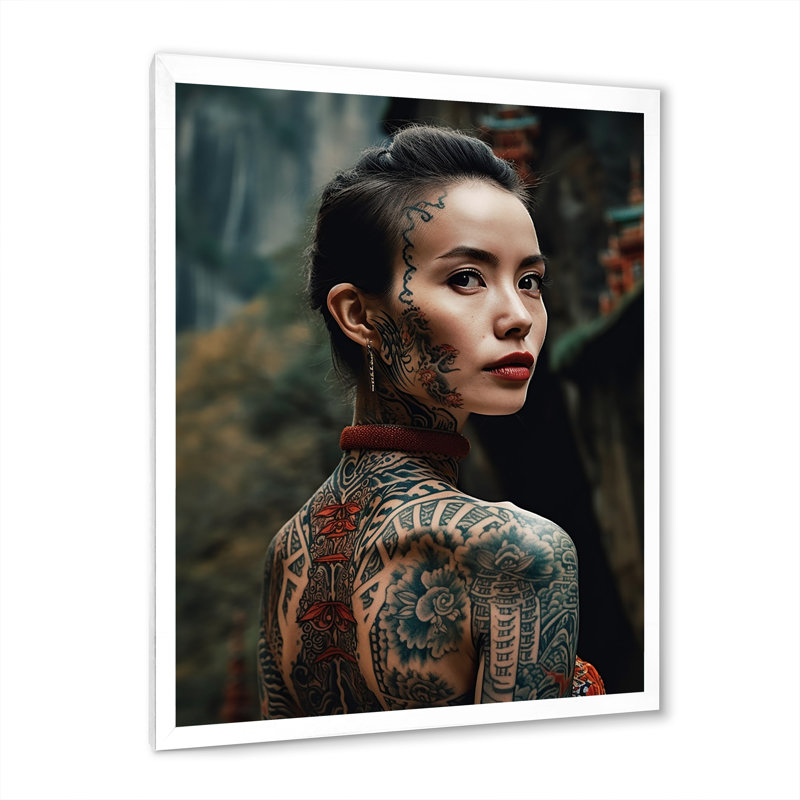 Femme tribale chinoise natale I, H 20 po x l 12 po x P 1 po, Cadre photo blanc