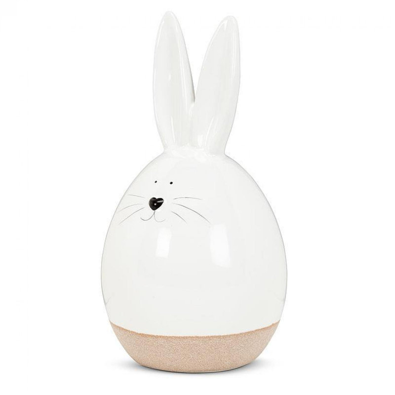 Figurine de lapin blanc mat et brillant