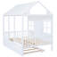 Lit de jour en bois pleine grandeur avec lit gigogne simple, blanc pour chambre à coucher, cadre pratique