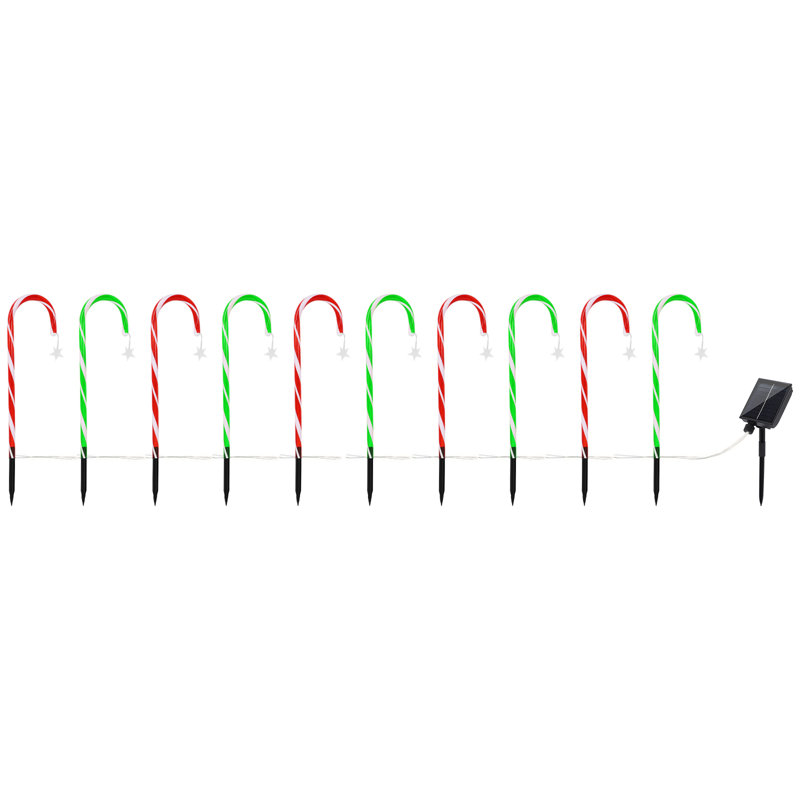 Solar-powered One-to-ten Red and Green Candy Lights