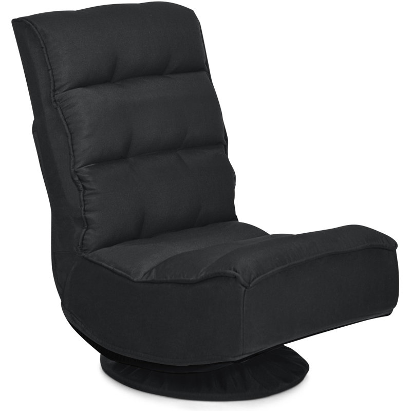 Ebern Designs Reclining and Adjustable Height PC & Racing Game Chair, Black