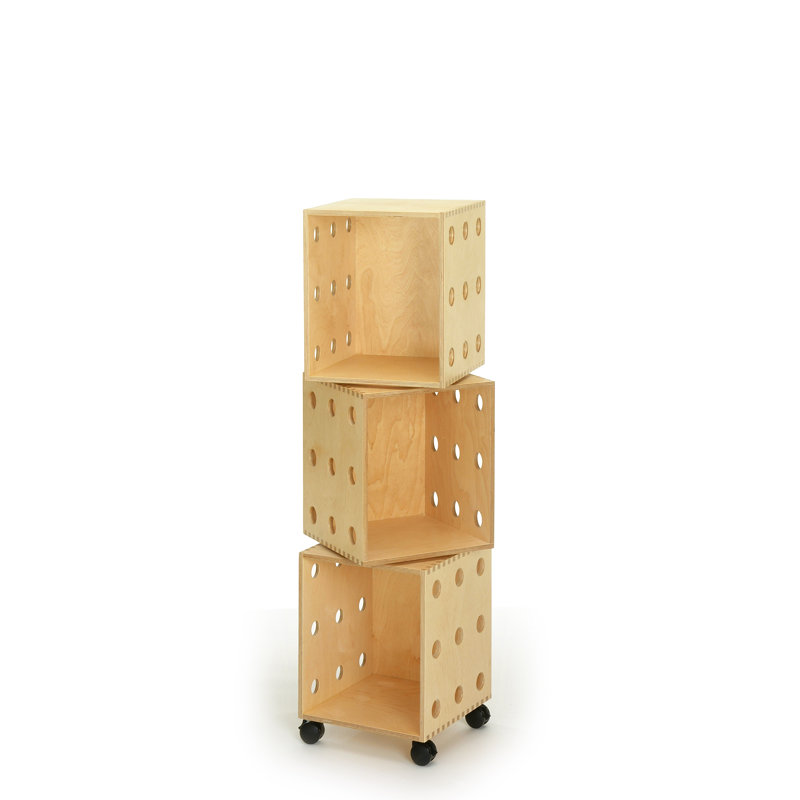 Perf Bookcase, Birch, 49" H x 13" W