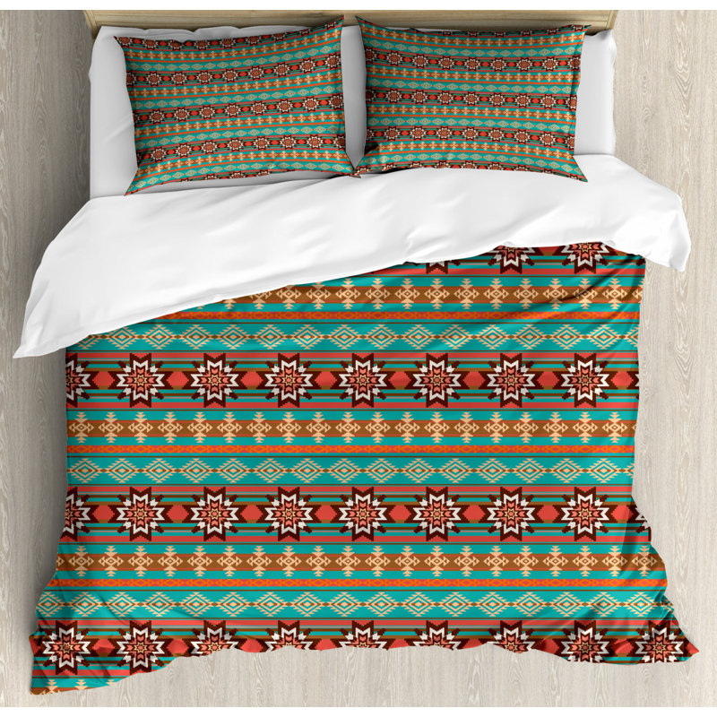 Rustic Polyester Duvet Cover, King Duvet Cover + 2 Shams