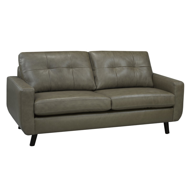 Lathrop Upholstered 78'' Sofa, Green/Grey