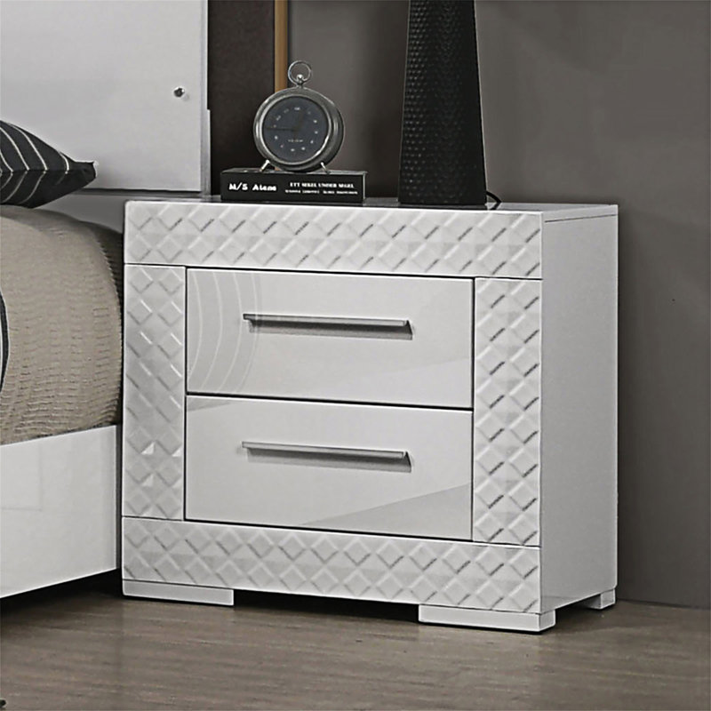 Nightstand Bedside Table With Drawers
