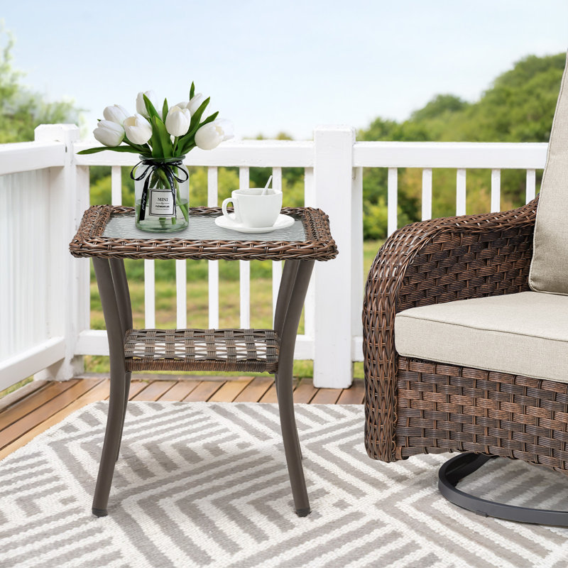 Patio Tables Wicker Side Table
