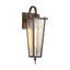 Applique extérieure de 45 cm (17,7 po) avec verre transparent effet vague, lanterne extérieure marron étanche, pour porche, garage, terrasse d'entrée-129859355
