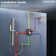 LED Shower Faucet System,12" & 6" Dual Shower Head with Rough-In Valve
