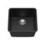 Évier de bar en quartz - Évier de bar encastrable en composite de granit noir 17,3 po x 17,3 po x 8,3 po